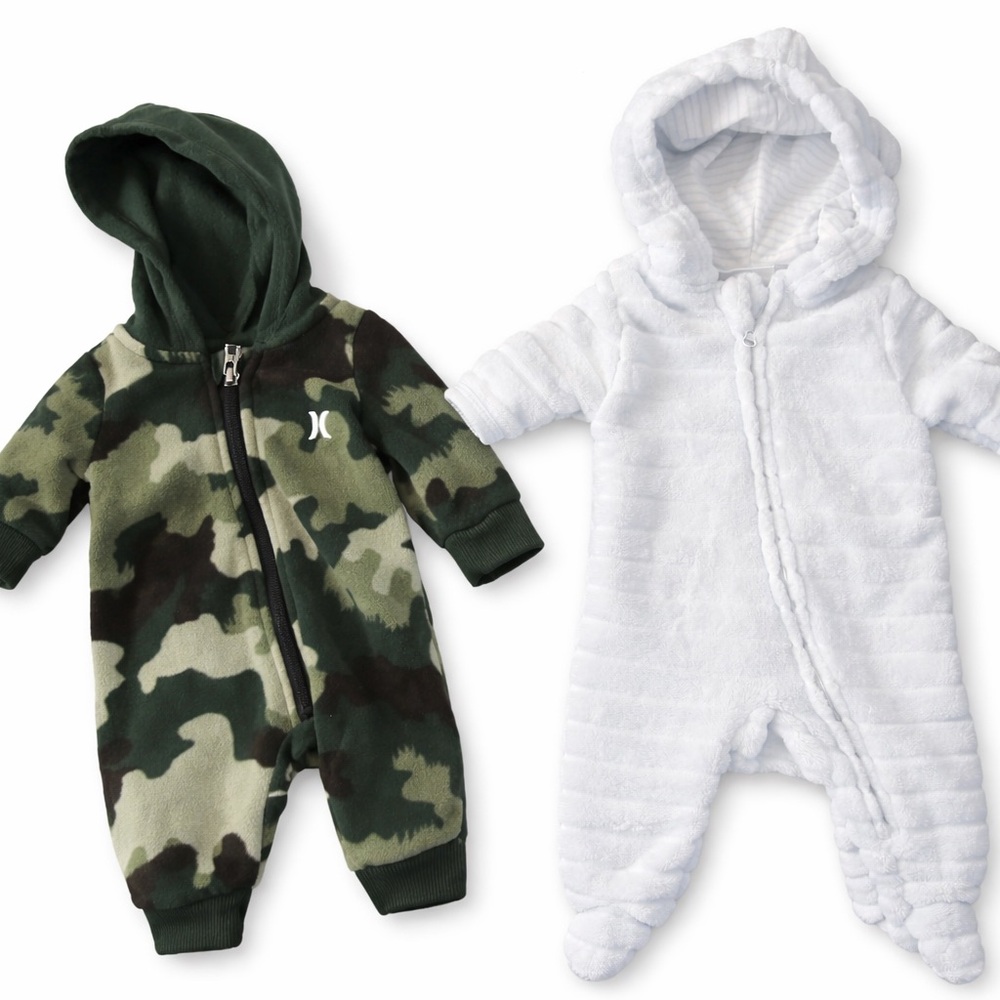 Hurley Camo and White Baby Footies